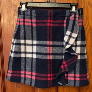 Jcrew plaid wool skirt